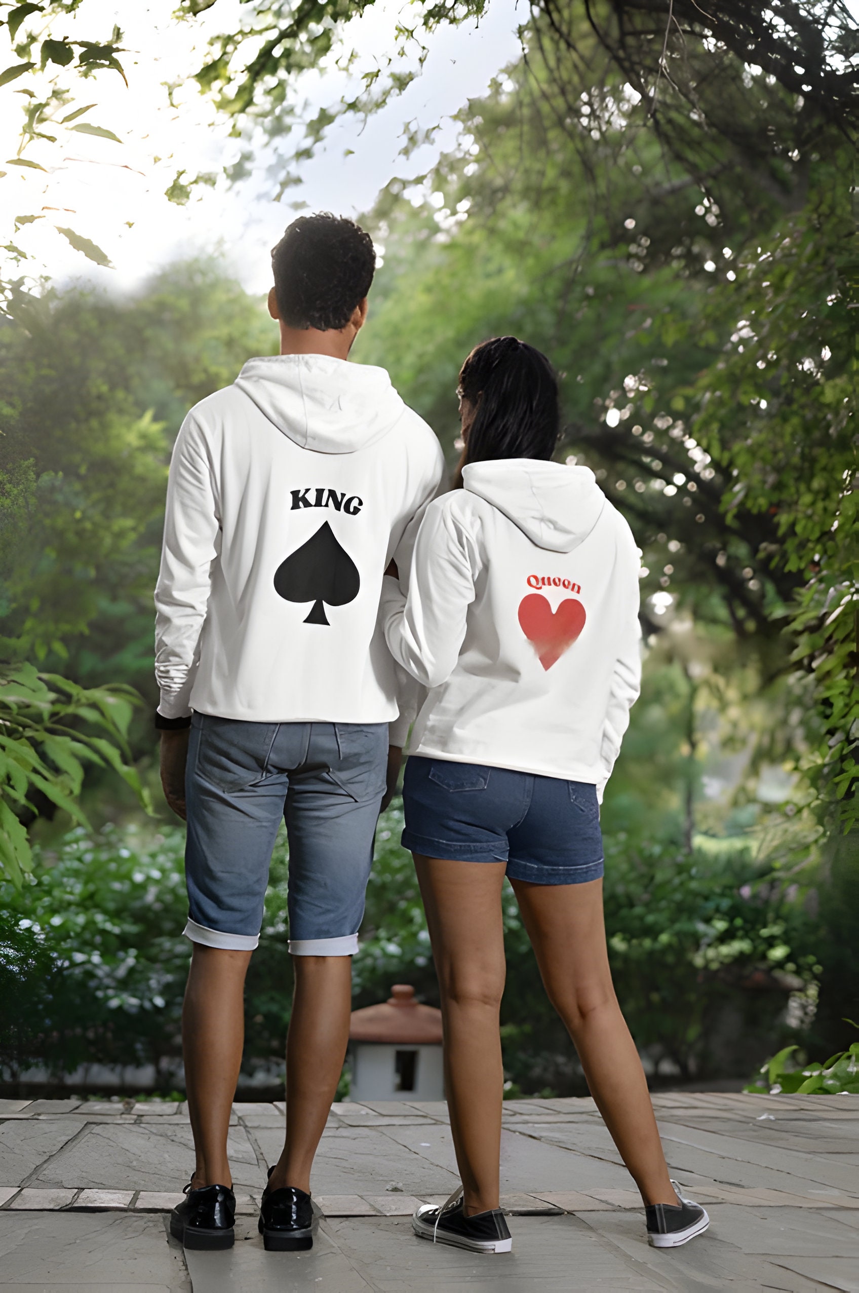 I Heart-Sudadera con capucha para parejas, sudadera con estampado