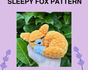 Virkmönster för sömnig räv - söt amigurumi