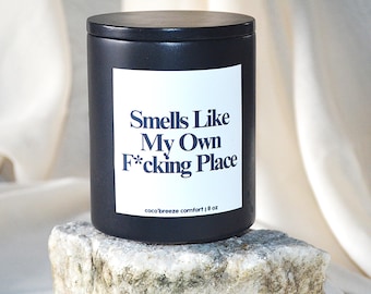Smells Like My Own F*cking Place Candle – Funny New Home Scented Candle in Concrete Jar| Funny Candle | Housewarming Gift | Moving Gift