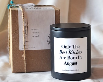 Funny August Birthday Candle: Sassy Leo Virgo Zodiac Gift