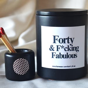 40th Birthday Gift | Funny 40th Birthday Gift for Her | Milestone Gift | Luxury Home Decor Candle | Forty F*cking Fabulous Candle