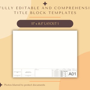 Simple AutoCAD ANSI A title block template for architectural design