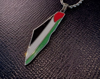 Palestine Necklace - Dog Tag - Flag