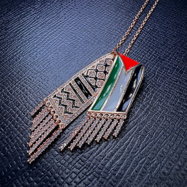 Collier Palestine - Foulard keffieh drapeau