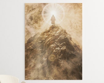 Jesus Transfiguration Canvas or Poster - Christian Wall Art, Moses and Elijah, Bible Sketches, Bible Poster, Scripture Art, Jesus Wall Art