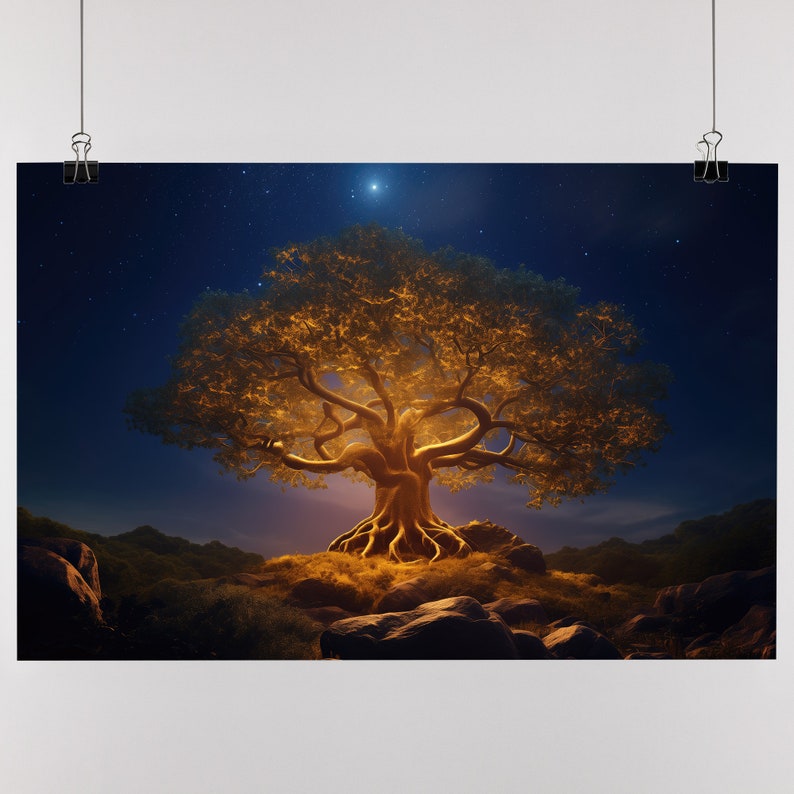 Jesus Christ Tree of Life Canvas or Poster Christian Wall Art, Bible ...