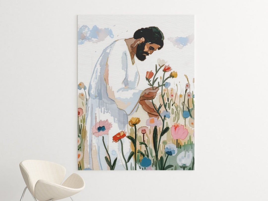 Jesus Christ Canvas or Poster Christian Wall Art, Bible Verse Wall Art ...