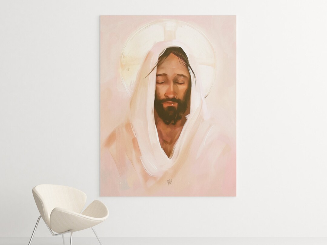 Jesus Christ Canvas or Poster Christian Wall Art, Bible Verse Wall Art ...