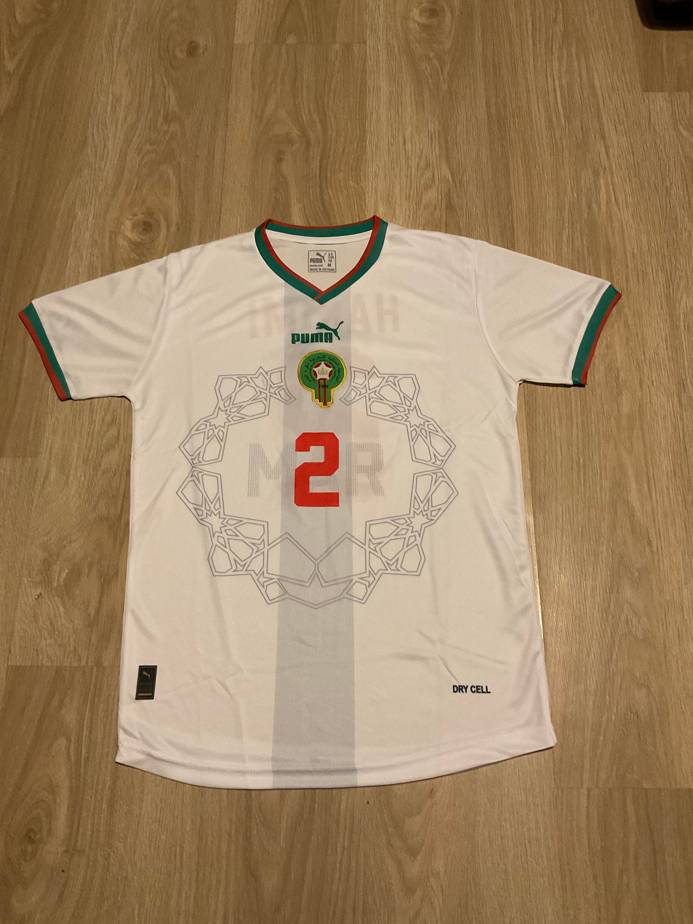 Official Morocco Team Jersey White Hakimi Ziyech 2023 Africa