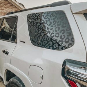 Quarter Window Decal Leopard Print Cheetah Print Black