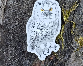 Artemis - Snowy Owl Sticker | Dishwasher-Safe, Fade-Proof Vinyl Sticker | Laptop Sticker | Water Bottle Sticker | Magic Owl Sticker