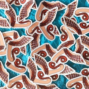 Octopus Arm Sticker | Dishwasher-Safe Fade-Proof Vinyl Sticker | Laptop Decal | Water Bottle Sticker | Tentacle Sticker | Gift Octopus Lover Bild 7
