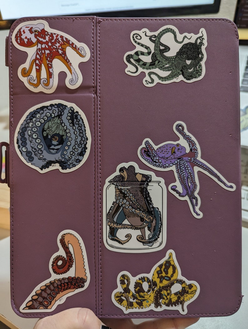 Octopus Arm Sticker | Dishwasher-Safe Fade-Proof Vinyl Sticker | Laptop Decal | Water Bottle Sticker | Tentacle Sticker | Gift Octopus Lover Bild 8