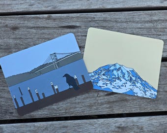 Postcard Set (2 Postcards) | Gift Under 10 | Stationery | Gift for her | Fine Art Postcards | Friend Gift | Snail Mail | Friend Gift