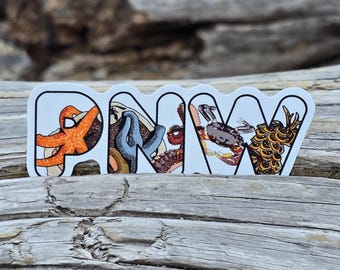 PNW Tidepools Sticker | Dishwasher-Safe, Fade-Proof Vinyl Sticker | Laptop Sticker | Water Bottle Sticker | Gift for PNW Lover