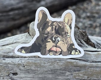 French Bulldog/ Frenchie Sticker | Dishwasher-Safe, Fade-Proof Vinyl Sticker | Laptop Sticker | Water Bottle Sticker | Gift for Dog Lover