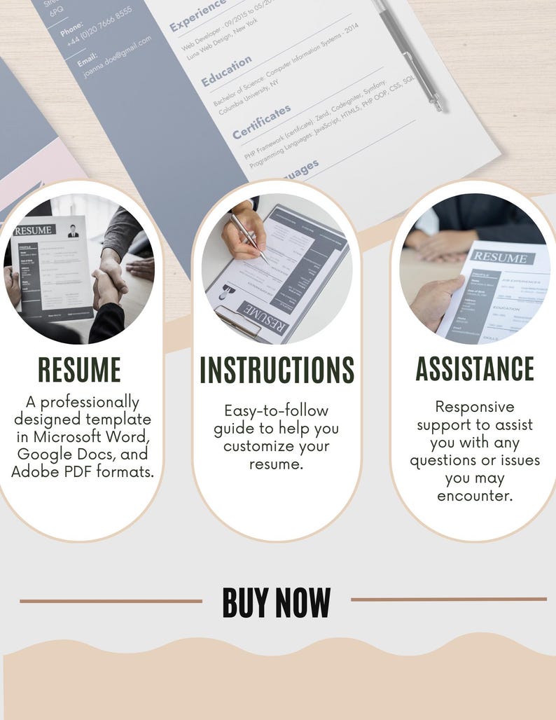Easy Resume Template Etsy