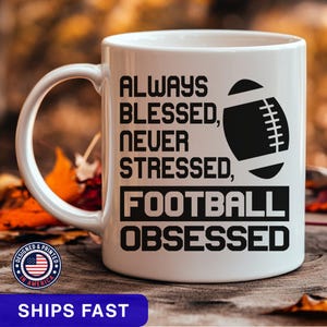 Football Fan Coffee Mug, Football Season Gift, Football Fan Gift, Sports Fan Gift, Football Lovers Mug, Football Mom, Football Dad