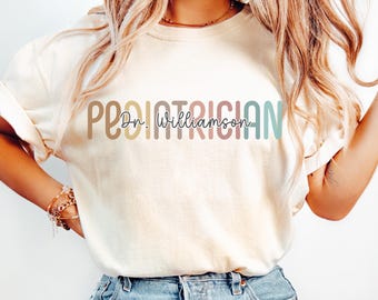 Custom Pediatrician Shirt with Name, Pediatric Nurse Gift, Comfort Colors® Nurse Tee, Pediatric RN Sweatshirt, Peds Crew Shirt