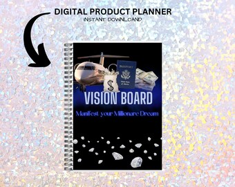 Planner, Digital Planner, Vision Board Planner, Planner 2024, Downloadable prints, PLR Planner