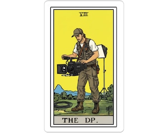 The DP | tarot-style Sticker | Video Production Gift | Videography | Film | Director of Photography