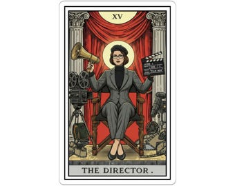 The Director | tarot-style Sticker | Video Production Woman Gift | Videography | Film | Beret