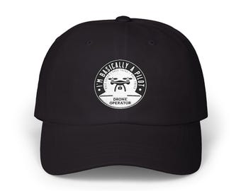 Drone Operator Gift | Im Basically A Pilot Dad Cap | Film Production Humor | Minimal Funny | Videographer