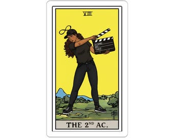 The 2nd AC | tarot-style Sticker | Video Production Woman Gift | Videography | Film