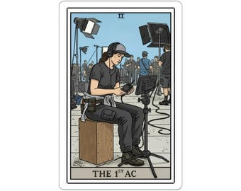 The 1st AC | tarot-style Sticker | Video Production Woman Gift | Videography | Film
