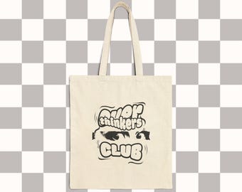 Over Thinkers Club Tote Bag | ADHD Gifts | Creative Brain Writers Photographers Artists Videographers