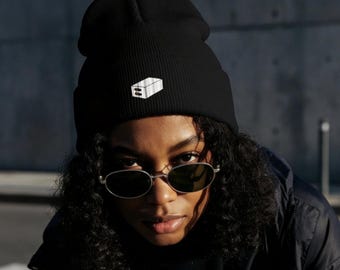 Embroidered Apple Box Beanie | Film Production Cuffed Knit Hat