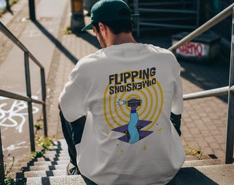 Flipping Dimensions T-Shirt | Director Producer First AD PA Crew Gift | Funk Retro Vintage