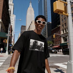 Camiseta BTS de Pesadilla antes de Navidad / Detrás de escena / Camiseta con foto callejera vintage / Burton / Navidad imagen 2