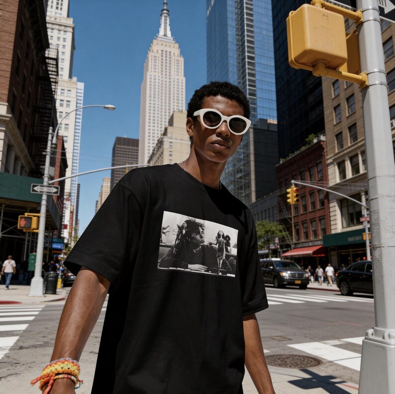 Camiseta BTS de Pesadilla antes de Navidad / Detrás de escena / Camiseta con foto callejera vintage / Burton / Navidad imagen 2