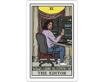 La Editora / Pegatina estilo tarot / Regalo para productora de video / Editora de cine