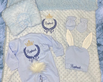 Baby Strampler Set Geburtstag Geschenk für Schwangere Personalisiertes Baby