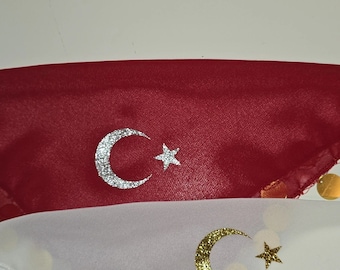 Große Halay Tücher 30x30  Tanztücher Halay Mendili bester Qualität Türkische Flagge