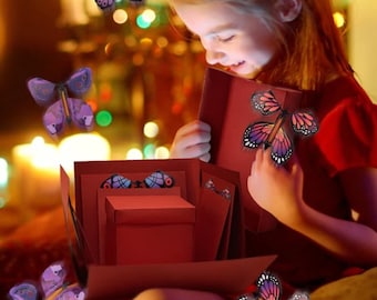 Geschenkbox Schmetterling Explosionbox