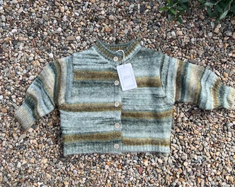 Jones Cardigan en Ocean // Suéter de cárdigan para bebé // Suéter de cárdigan para niños pequeños