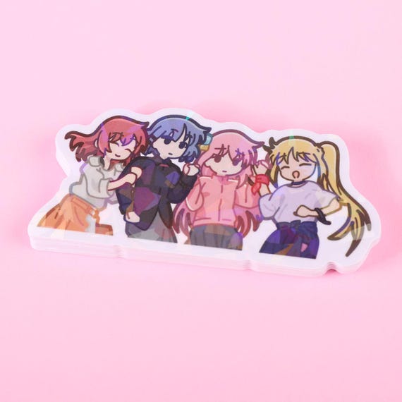 Bocchi Die Cut Sticker | Weatherproof Anime Sticker| Laptop Journal Sticker