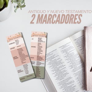 Marcadores de libros cristianos en español de la biblia, Marcador en Español de los libros de la biblia, Marcadores Cristianos, Libros de la Biblia,