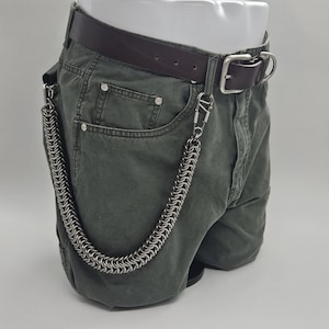 Colossus handgemaakte roestvrijstalen portemonneeketting, cadeaus voor hem, cadeaus voor haar, herensieraden, damessieraden