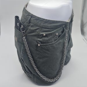Handgemaakte roestvrijstalen portemonneeketting The Adder, cadeaus voor hem, cadeaus voor haar, herensieraden