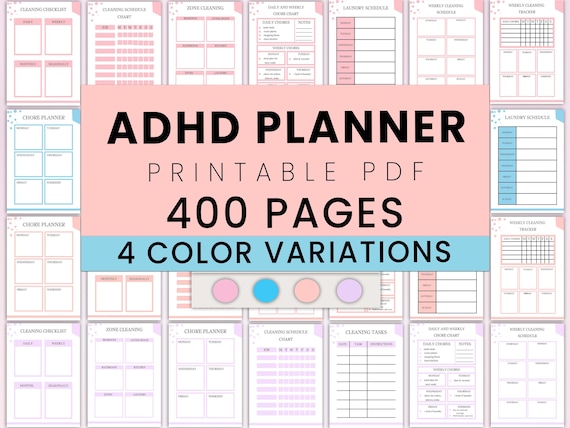 ADHD Planner Adult, ADHD Planner, ADHD Journal, Printable Adhd Planner, Adhd Planner Digital, Adhd Life Planner, Printable Adhd Planner