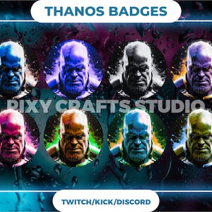 Tha-nos Sub/Bit Badges For Twitch, Discord, YouTube | Subscriber Badges, Streaming, Twitch Anime Badges.