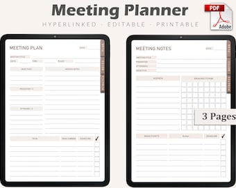 Meeting planner binder, Meeting Notes Printable, Work Project Management, Discussion Notes, Meeting Agenda Template, Meeting Notes, Meeting