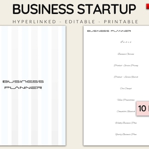business startup planner, business planner, startup checklist, entrepreneur planner, business strategy template, business goals planner pdf