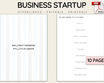 affärsstartplanerare, affärsplanerare, startup-checklista, entreprenörsplanerare, mall för affärsstrategi, affärsmålsplanerare pdf