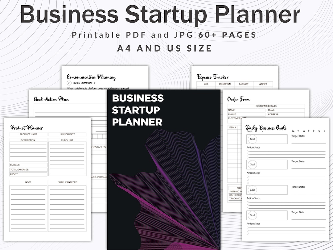 Business Startup Planner, Printable Business Startup, Business Startup ...