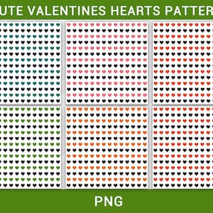 Valentine heart pattern, Valentine's Day Seamless Paper, Valentines Backgrounds Bundle, Hearts Patterns Love, Pink and Red Seamless Pattern